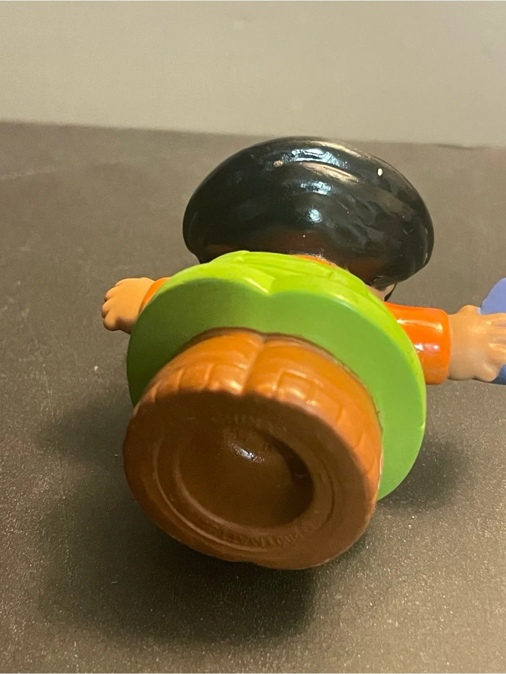 Little people chubby Green and Orange Figure Toy with walkie talkie